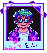 Pixel art portrait.